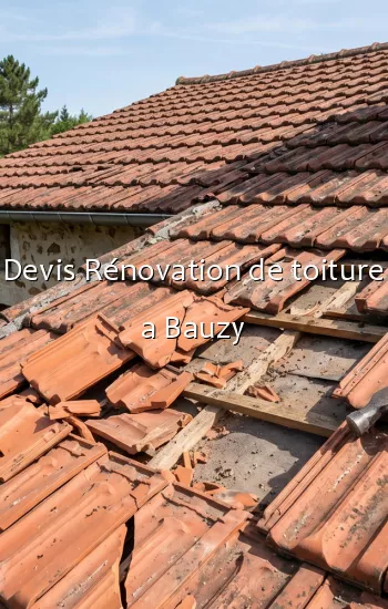 Devis Rénovation de toiture a Bauzy