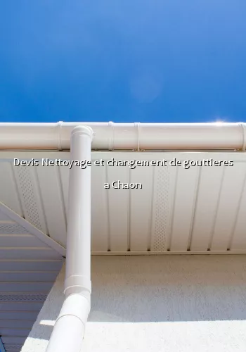 Devis Nettoyage et changement de gouttieres a Chaon