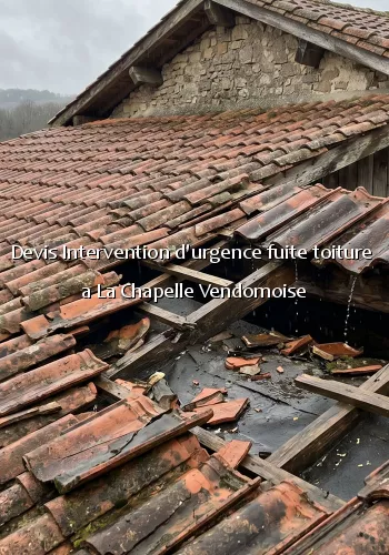 Devis Intervention d'urgence fuite toiture a La Chapelle Vendomoise