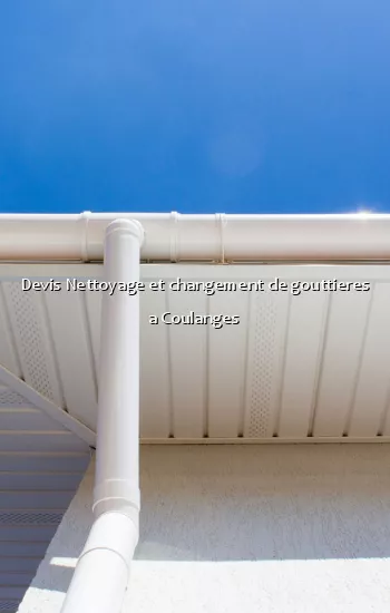 Devis Nettoyage et changement de gouttieres a Coulanges