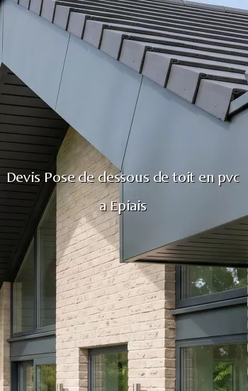 Devis Pose de dessous de toit en pvc a Epiais