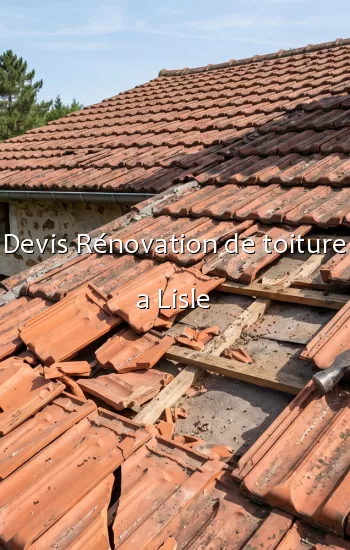 Devis Rénovation de toiture a Lisle