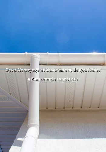 Devis Nettoyage et changement de gouttieres a Romorantin Lanthenay