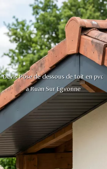 Devis Pose de dessous de toit en pvc a Ruan Sur Egvonne