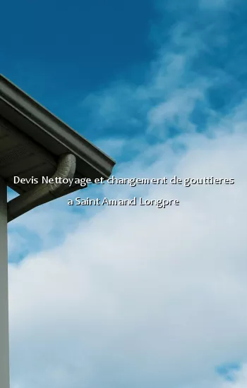 Devis Nettoyage et changement de gouttieres a Saint Amand Longpre
