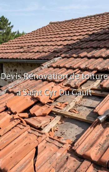Devis Rénovation de toiture a Saint Cyr Du Gault
