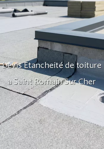Devis Etancheité de toiture a Saint Romain Sur Cher