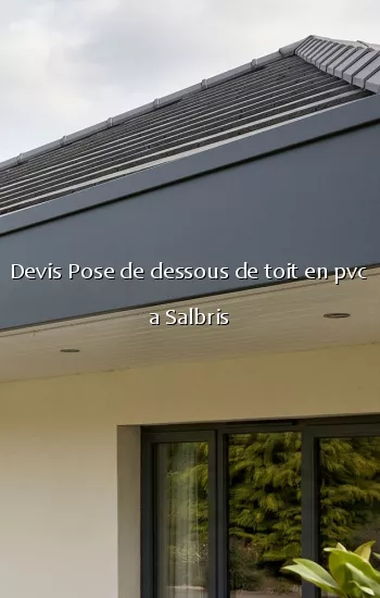 Devis Pose de dessous de toit en pvc a Salbris