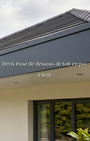 Devis Pose de dessous de toit en pvc a Seur