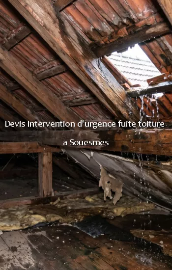 Devis Intervention d'urgence fuite toiture  a Souesmes