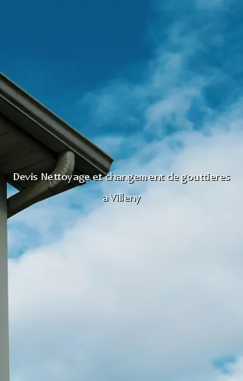 Devis Nettoyage et changement de gouttieres a Villeny