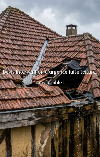 Devis Intervention d'urgence fuite toiture a Villerable